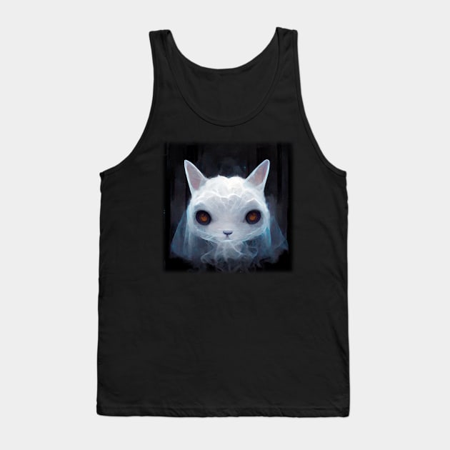 Ghost Cat Tank Top by Yukiin